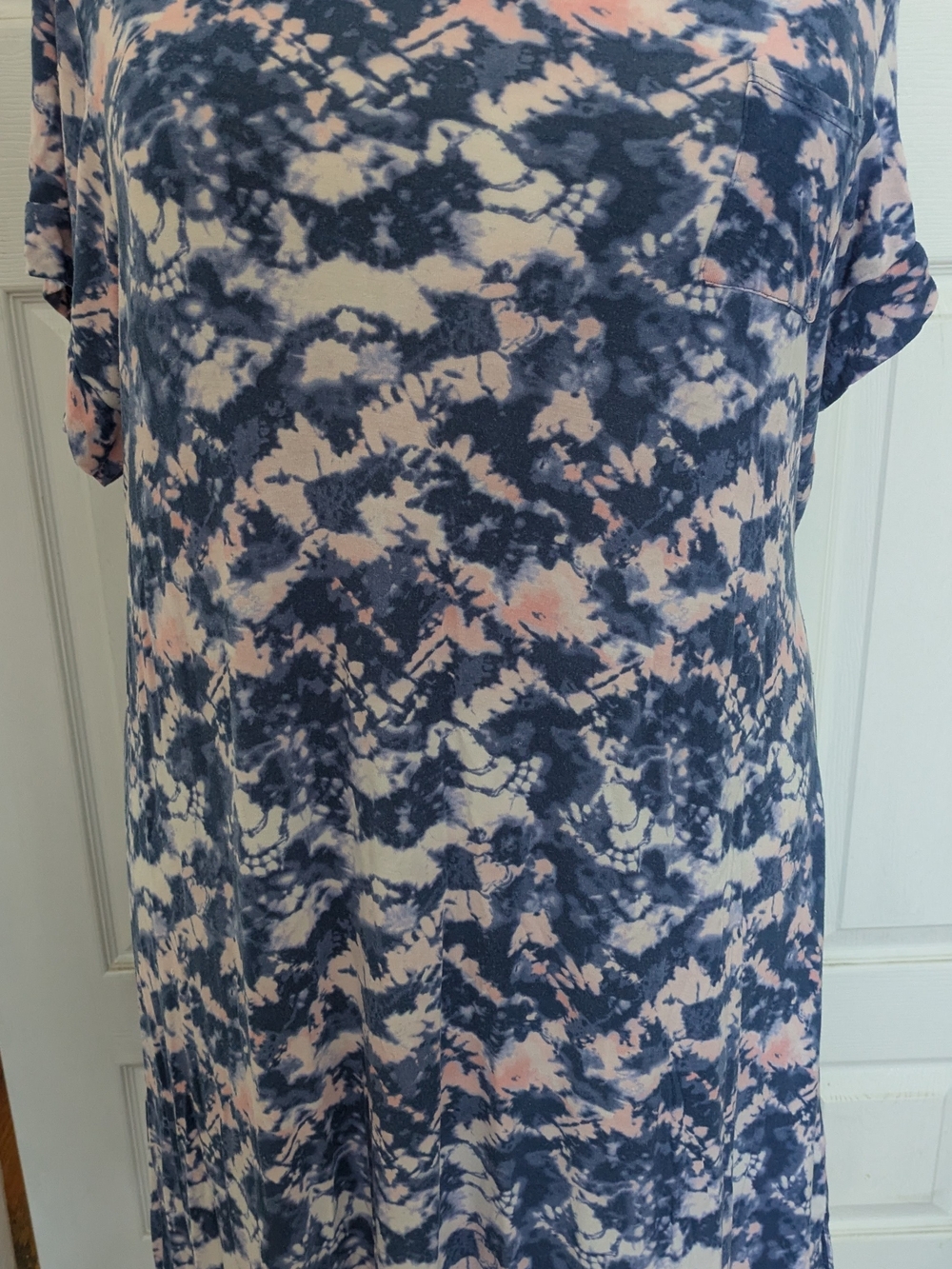 Koolaburra Pink & Navy Tie-Dye Midi Dress